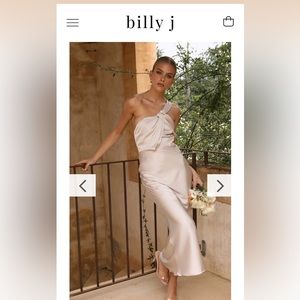 Billy J SABINE satin dress in Champagne